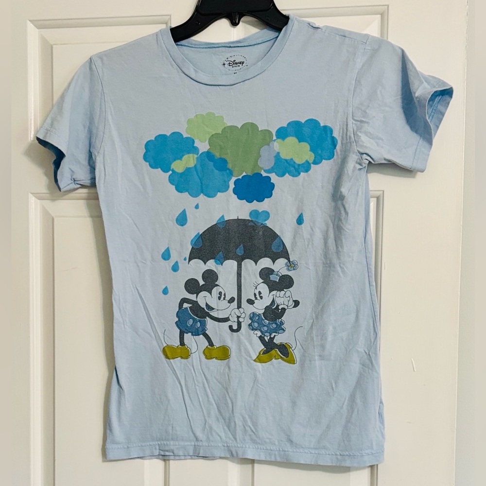 Disney Light Blue Mickey & Minnie Women’s T-Shirt